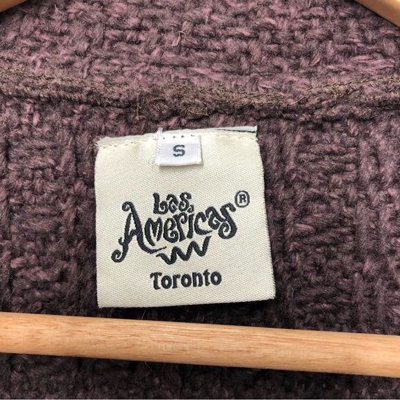 Las Americas Two Tone Brown Wool Blend Button Closure Blazer Suit Jacket Small - Picture 13 of 15